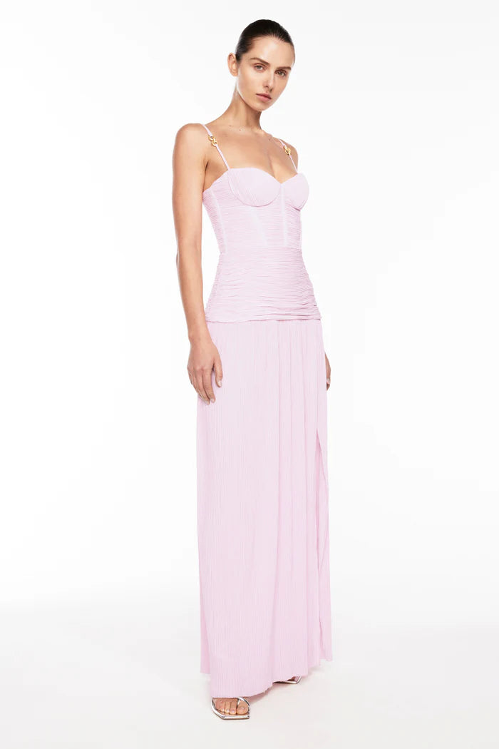 Double Time Pleat Dress - Hydrangea