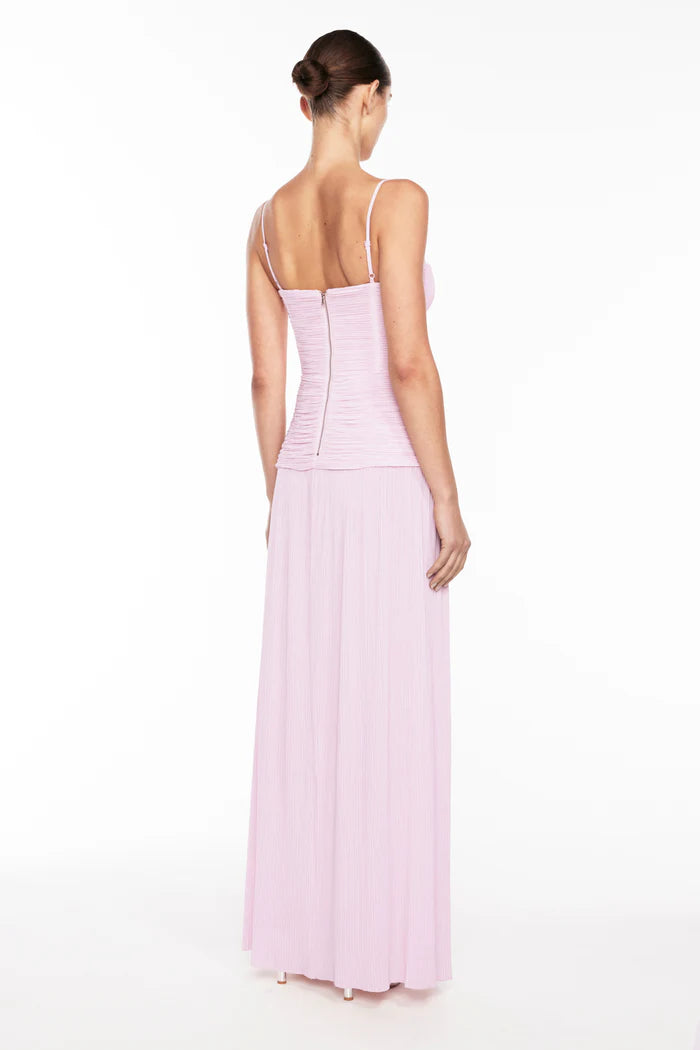Double Time Pleat Dress - Hydrangea