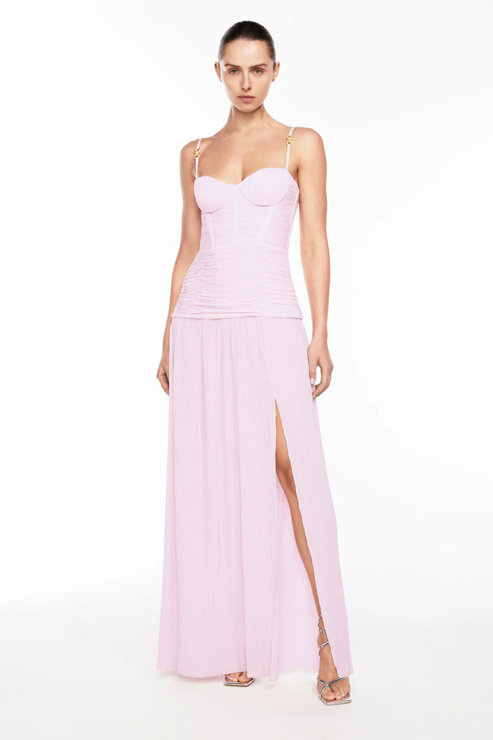 Double Time Pleat Dress - Hydrangea
