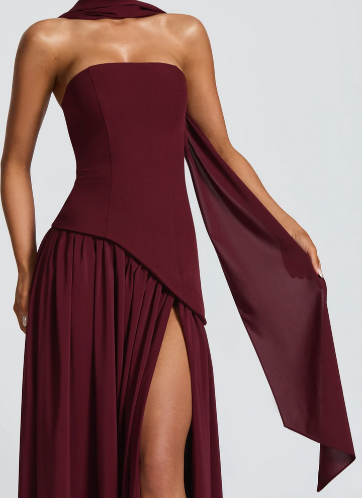 Maliyah Maxi Dress - Cherry Lacquer
