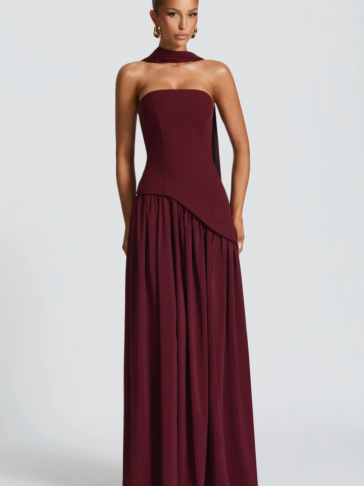 Maliyah Maxi Dress - Cherry Lacquer