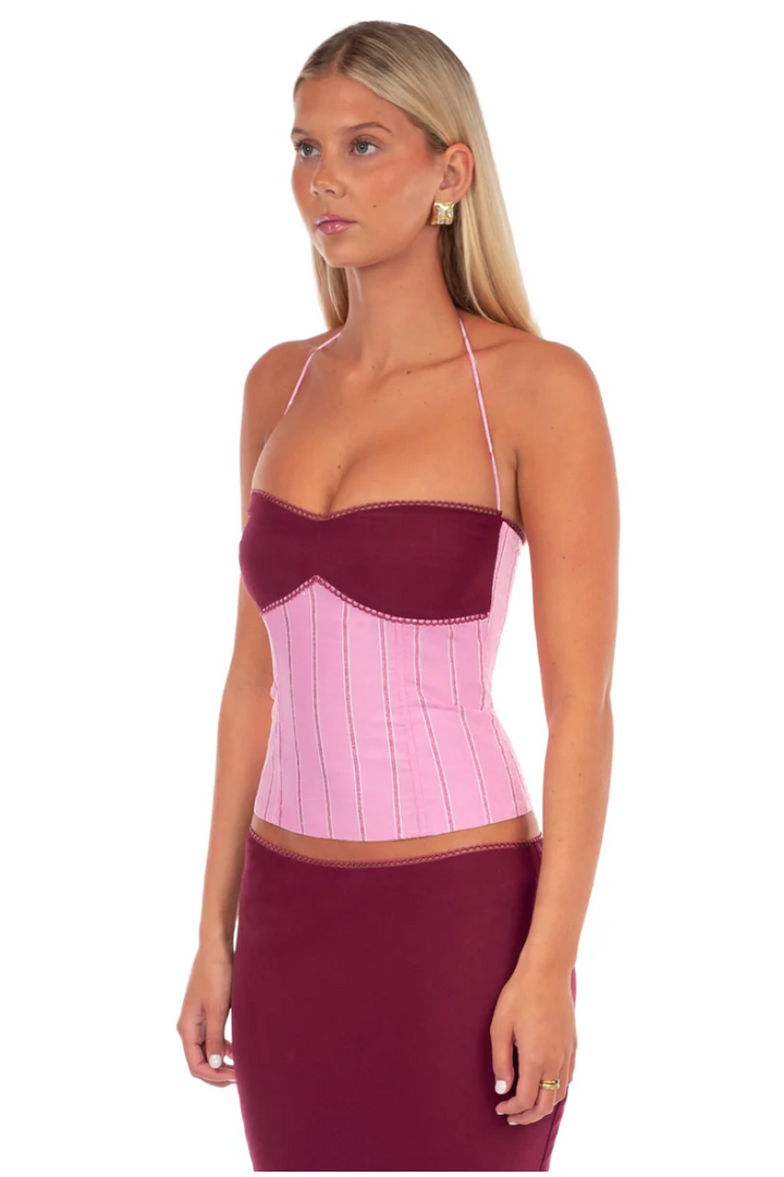 Angelina Corset & Maxi Skirt - Sangria