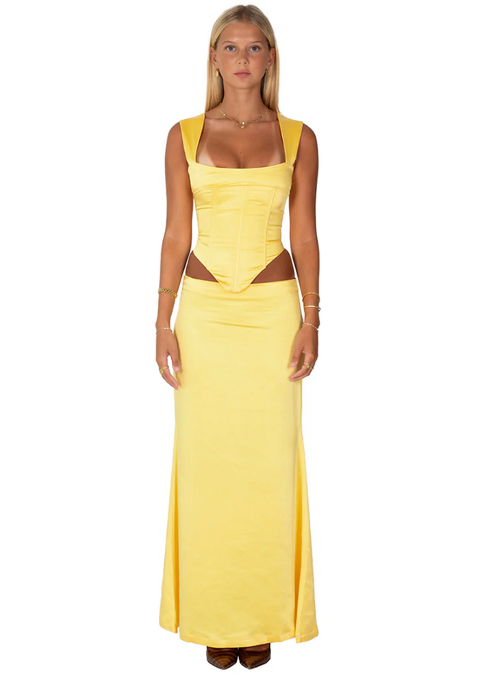 Valerie Corset & Maxi Skirt - Daffodil