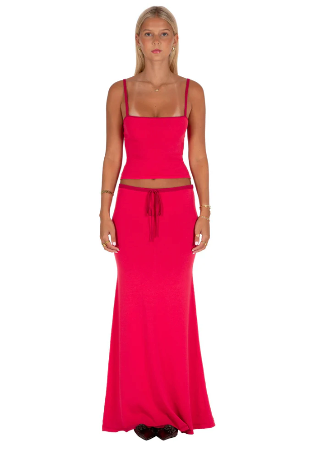 Lilly Tank & Maxi Skirt - Cherry