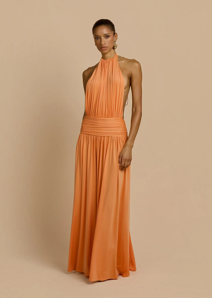 Santina Dress - Tangerine