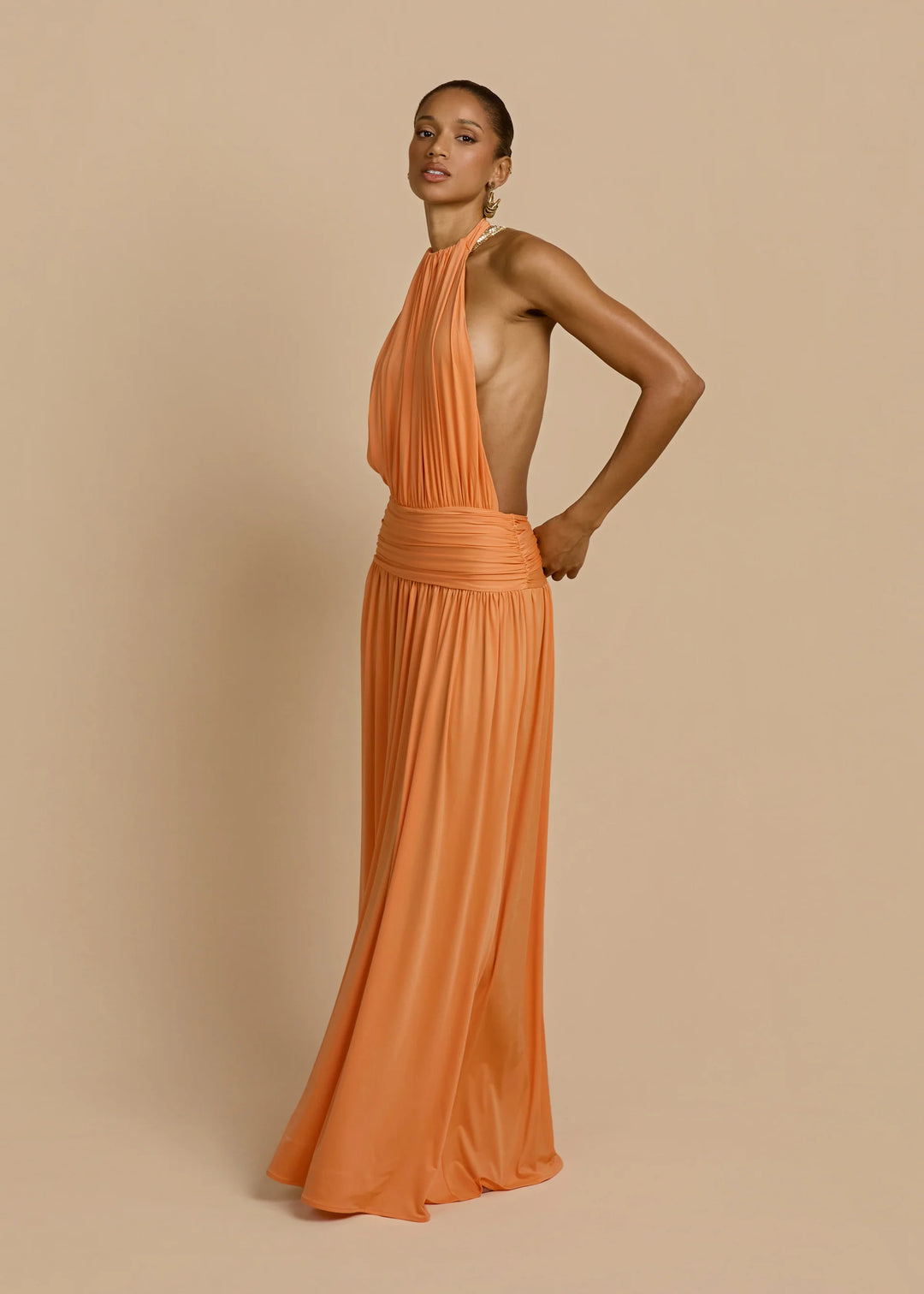 Santina Dress - Tangerine