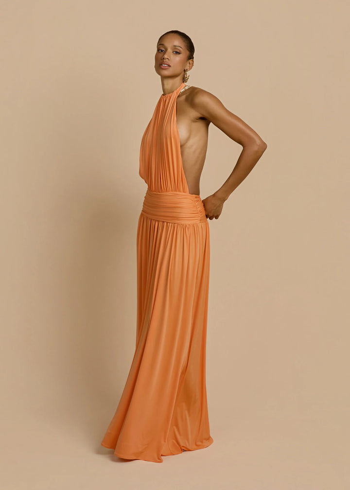 Santina Dress - Tangerine